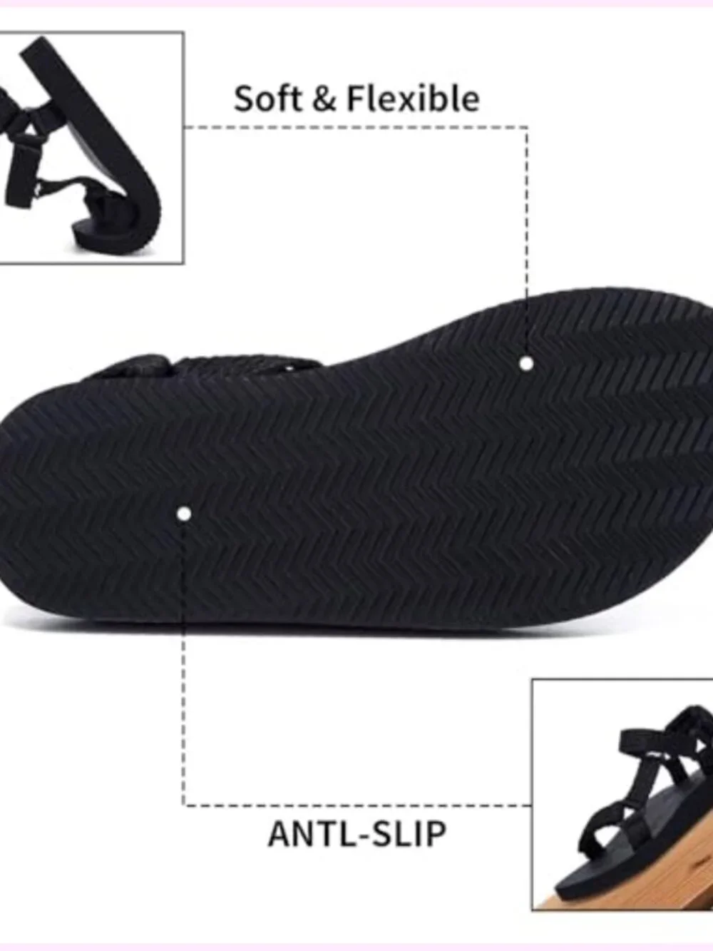 Women's Sport Sandals with Arch Support Yoga Mat Insole Lightweight Water Shoes